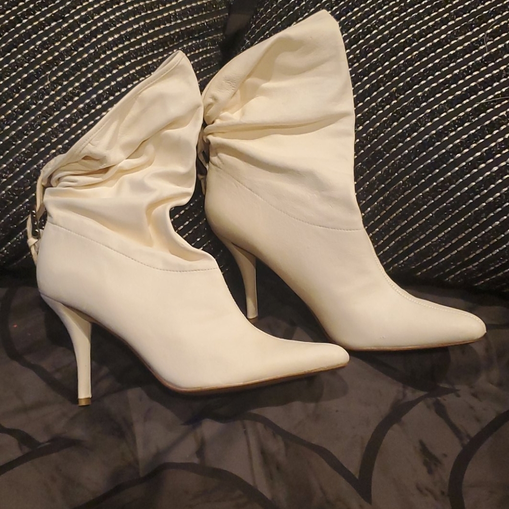 Nine West Ivory Slouch Booties